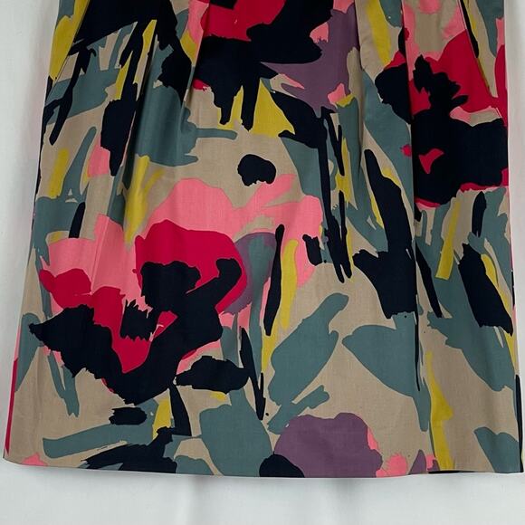 DKNY Bold Abstract Floral Print Office To Date Night Skirt NWOT Size 8 - Picture 4 of 12